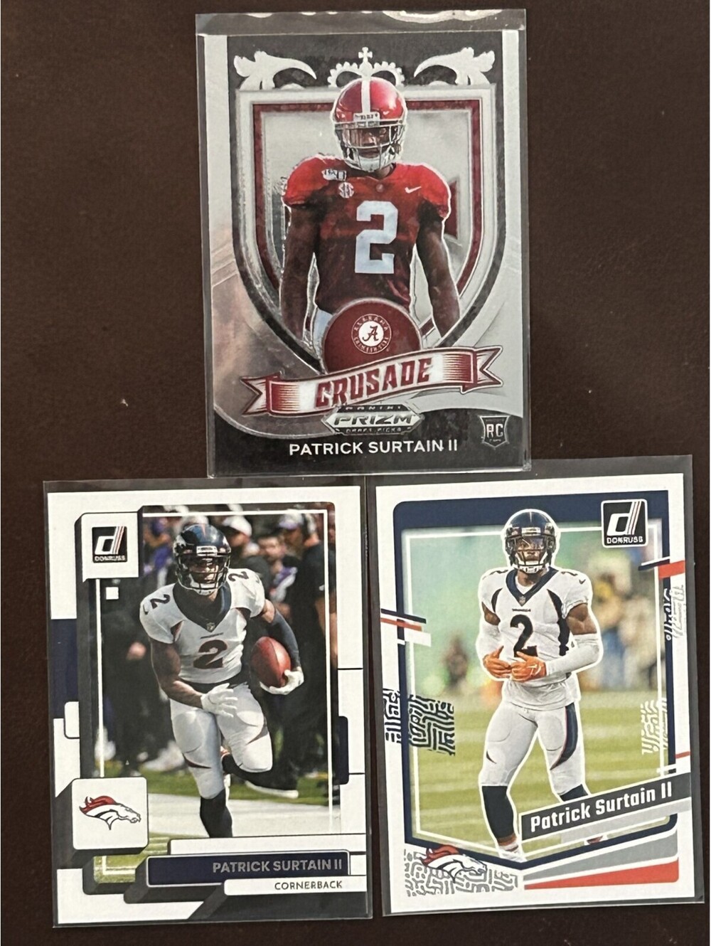 2021 CB PATRICK SURTAIN II RC PANINI PRIZM CRUSADE #178+2ND/3RD YEAR CARD LOT